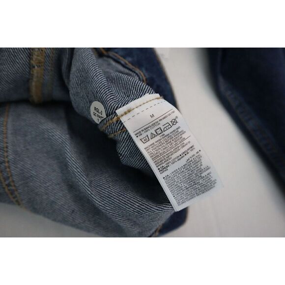 Old Navy 821524-00-1 Women's Sz Medium Blue Dark Wash Denim Jean Jacket - Picture 4 of 5